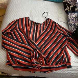 Striped blouse sheer